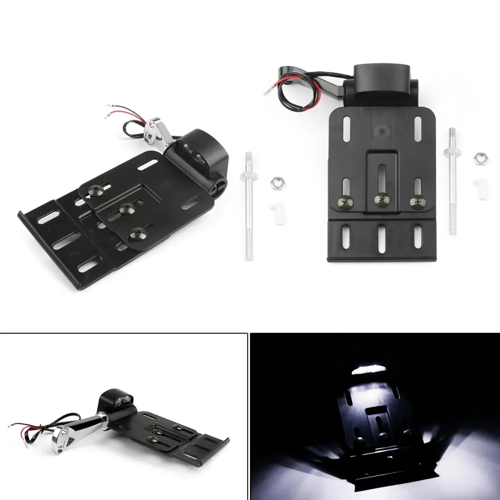 LED Light Side Mount License Plate Harley Sportster 1200 XL1200L 06-11 Generisk