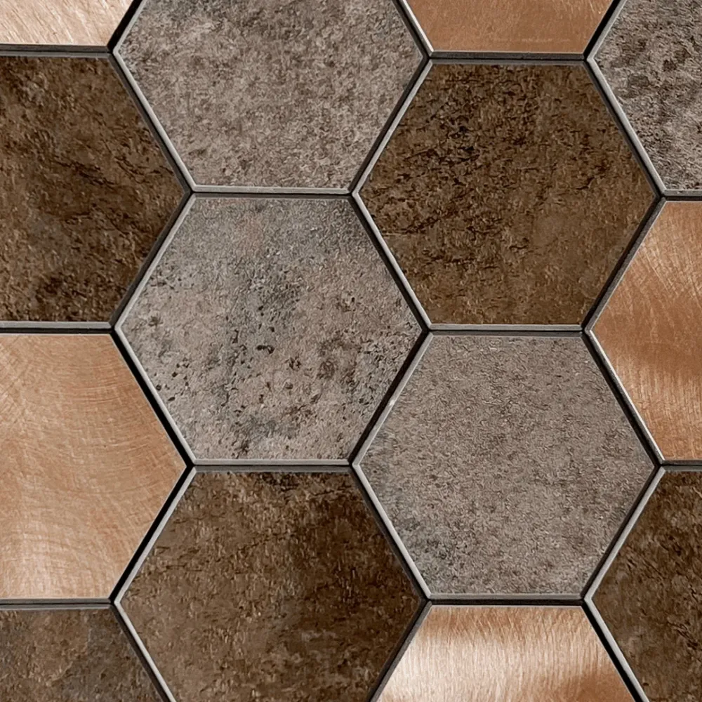10-pk Bente hexagon selvklebende veggfliser