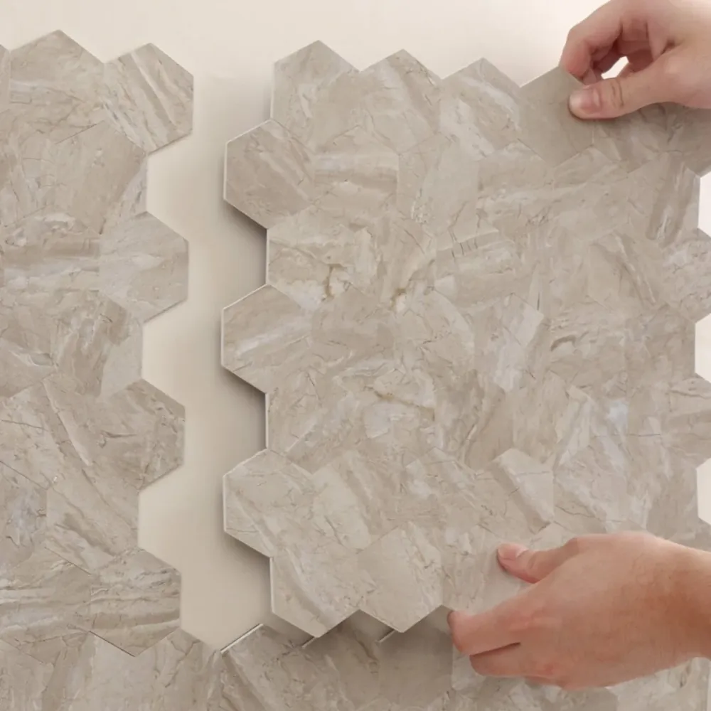 10-pk Grace hexagon selvklebende veggfliser