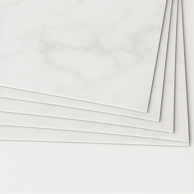8-pk Athena hvit marmor selvklebende fliser