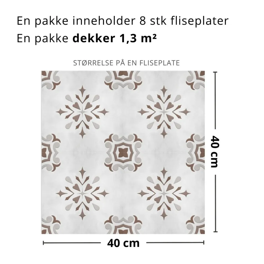8-pk Dahn selvklebende fliser