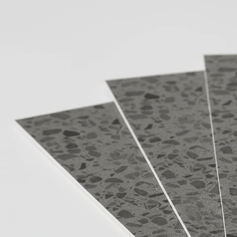 8-pk Lisboa Terrazzo mørkegrå selvklebende fliser