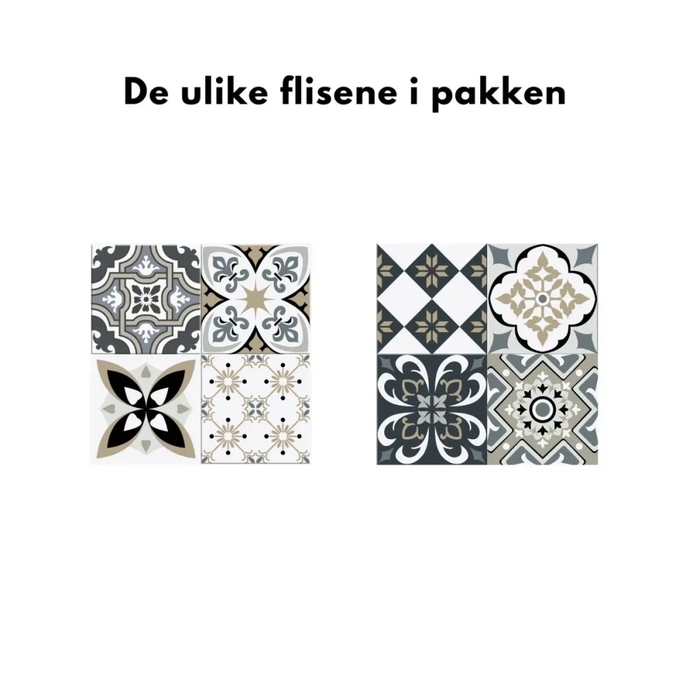 8-pk Margaux selvklebende fliser