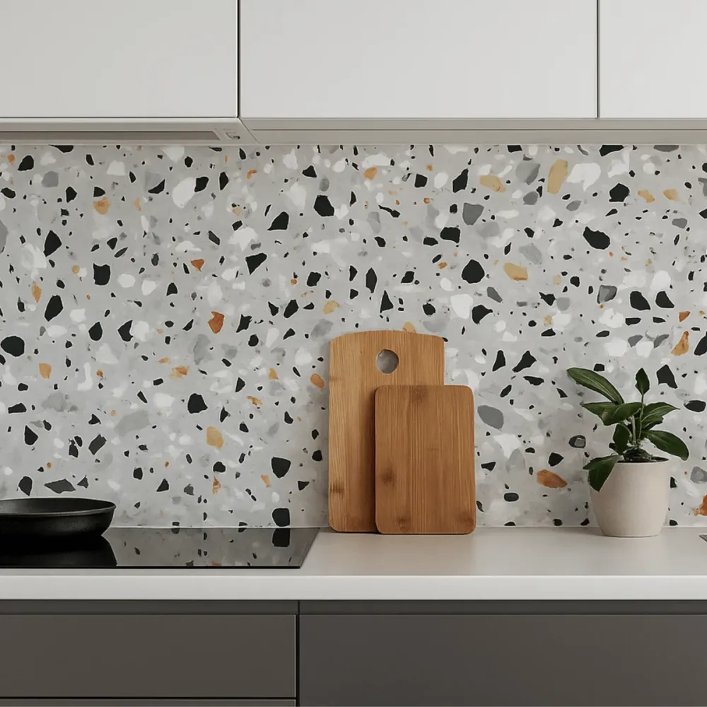 8-pk Milano Terrazzo selvklebende fliser
