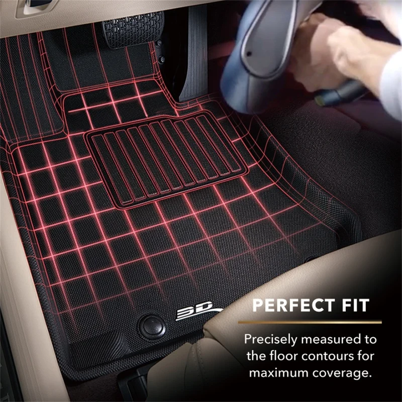3D MAXpider 2026 Tesla Model Y Juniper Kagu 1st & 2nd Row Floormats - Black