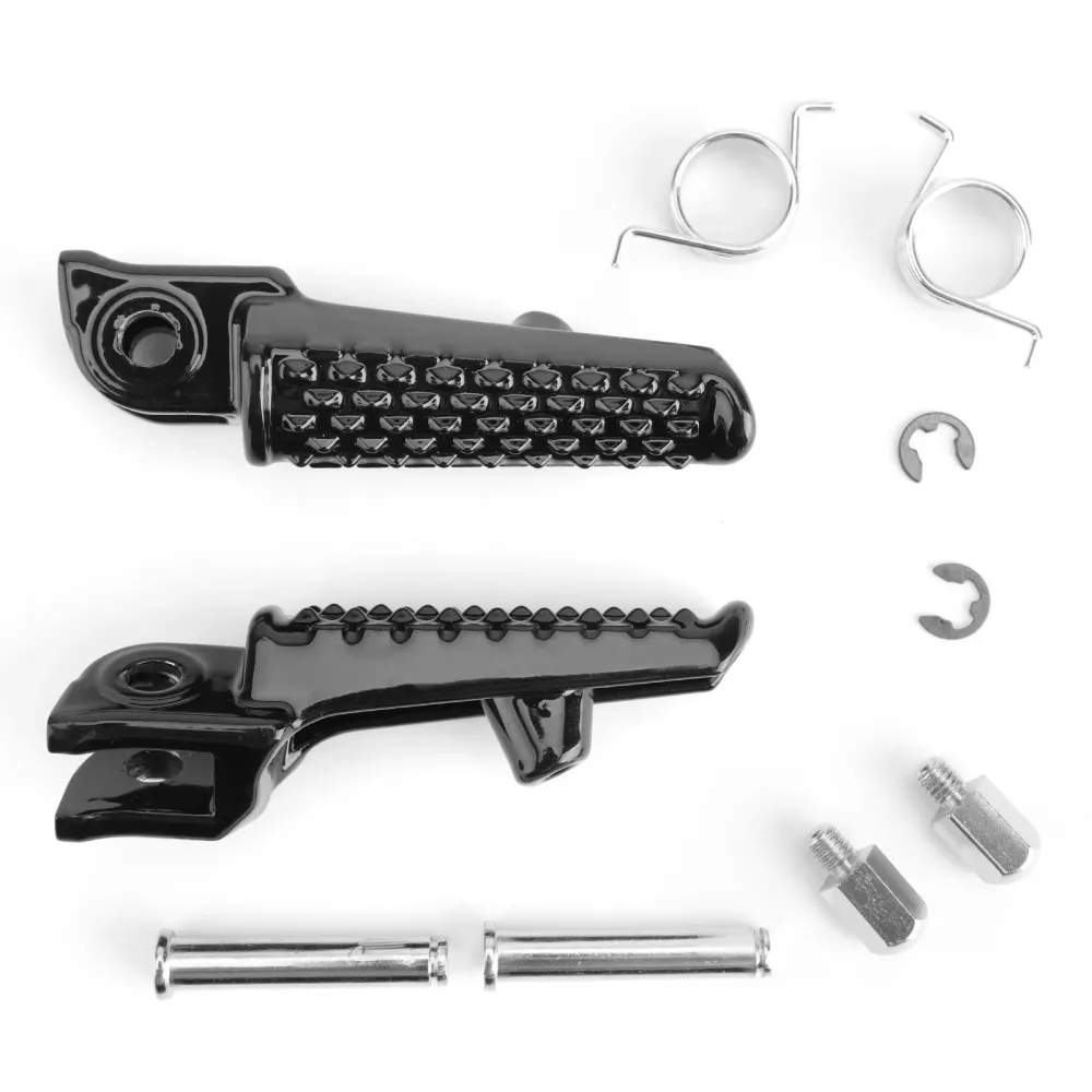 Front Foot Peg fotstøtte Honda CB1000R CBR 600 1000 RR VTR1000 VTR1000S Svart