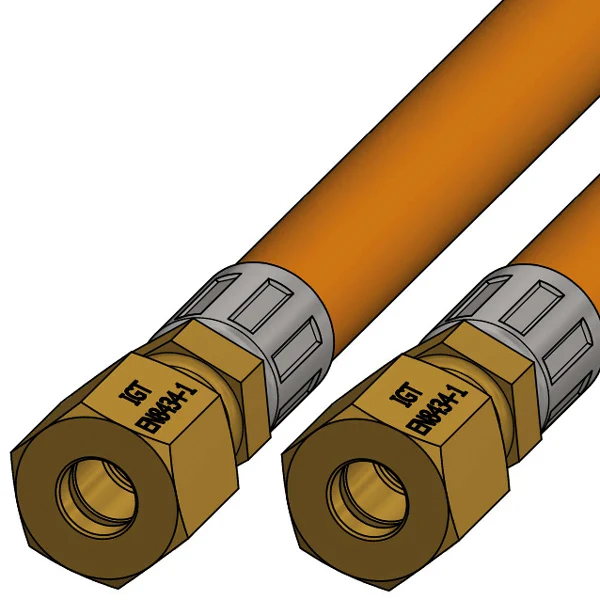 IGT, Gasslange 0,6m Ø 8mm rør, EN 16436-2