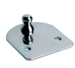 Rett brakett kuleledd RF, AISI 316, 50 mm x 60 mm