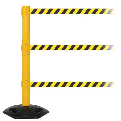 FlexiBarrier Køordner med rullebånd - Utendørs Triple - (3x3,4m bånd)