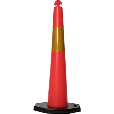 Trafikkkone T-kone (Avsperringskone) Rød/Gul