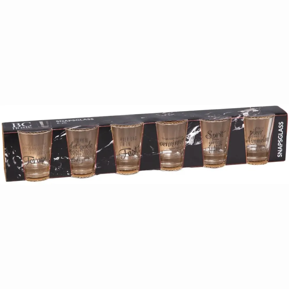 6-pk Shotglass jente tekster