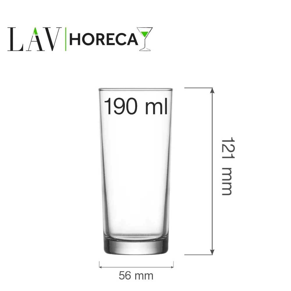Bern høyt glass, 190 ml, LAV, Min. kjøp: 12