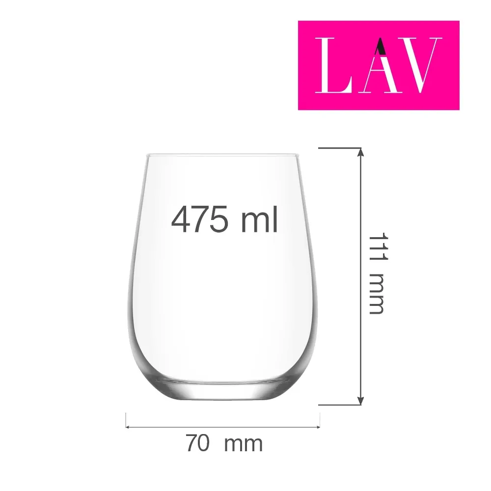 Gaia brusglass 475 ml, Min. kjøp: 6