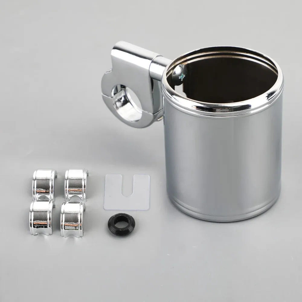 Motorsykkel ATV Krom Koppholder Passer til 7/8" 1" 1-1/4" Styre universal generisk
