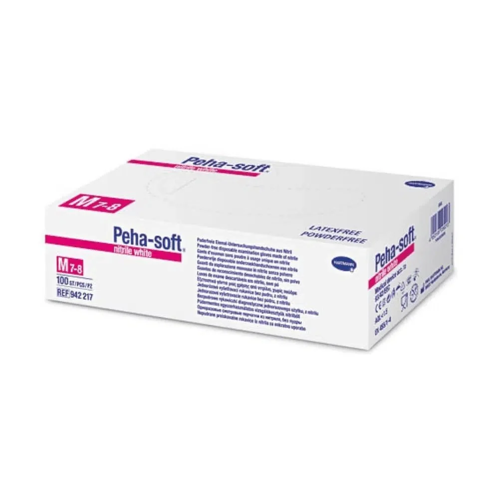 Hartmann Peha-Soft® nitrilhvite topphansker, pulverfrie 200 stykker.