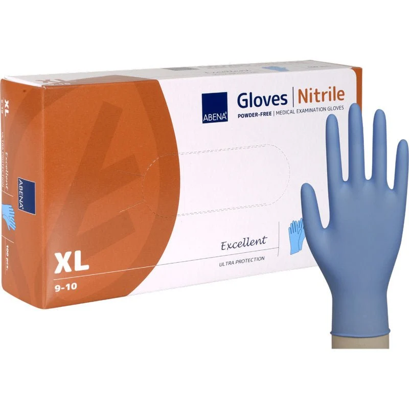 Nitril hansker utmerkede, pulverfri, blå 6 Interchangeable Heads L