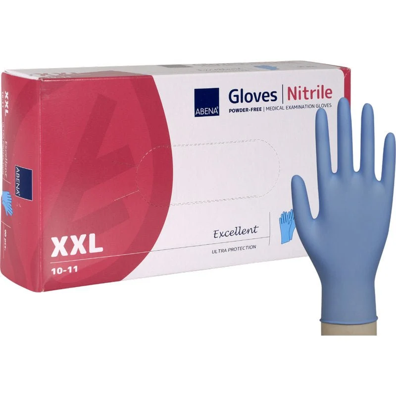 Nitril hansker utmerkede, pulverfri, blå 6 Interchangeable Heads L