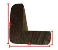 Roca, L-profil teak 30x30x10 mm, 2m