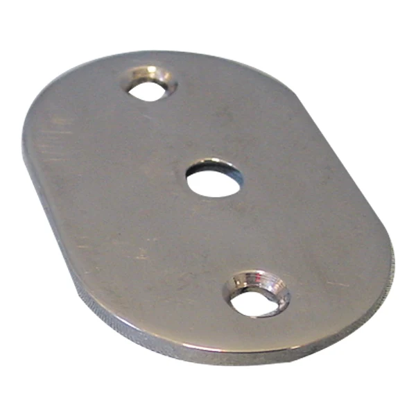 Underplate RF Oval 64x42 mm, Rustfritt stål