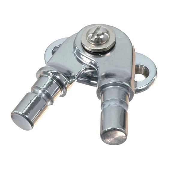 Dekselbrakett RF, 2 kleshengere og hull, rustfritt stål, Ø 18 mm, 55x24 mm