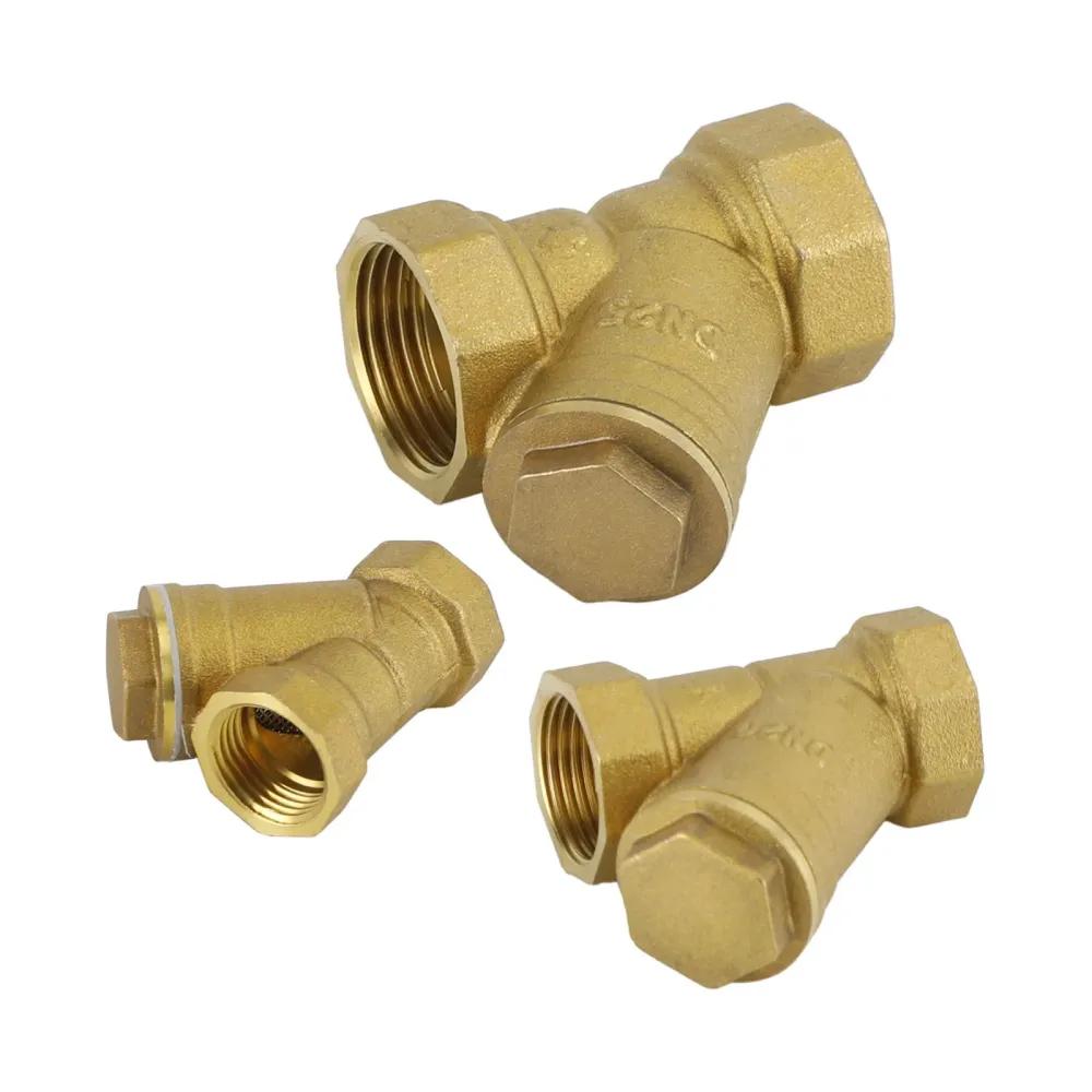 1/2"-1" npt tråd Y-formet messing sil filterventilkontakt vannolje