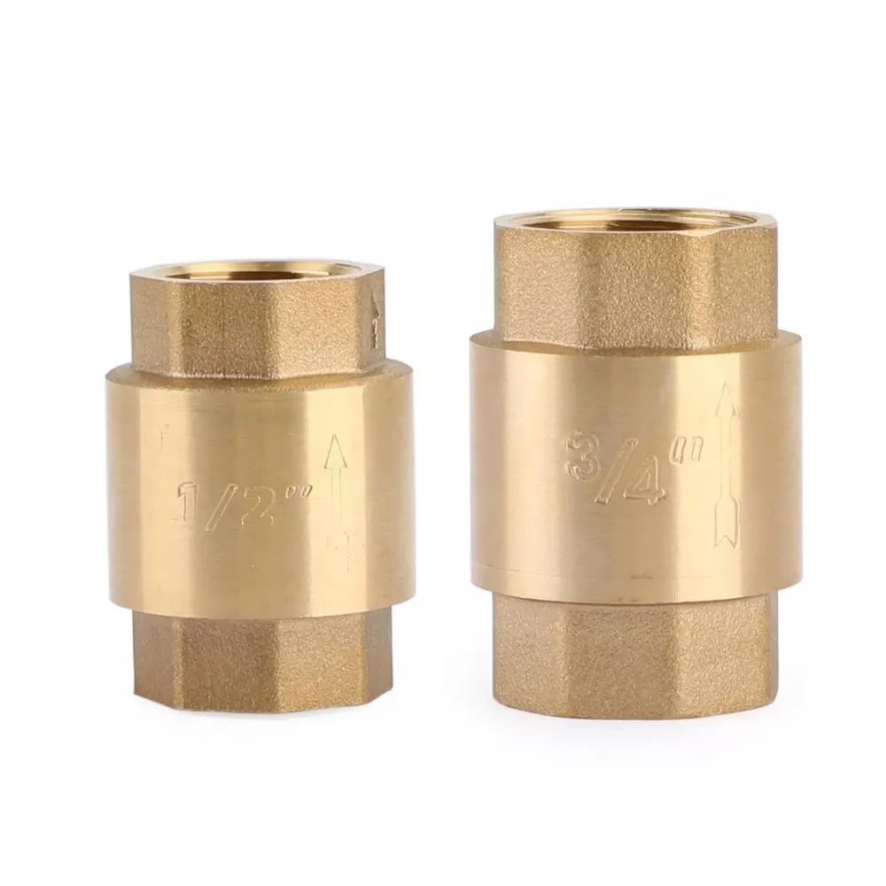 DN15/DN20 NPT -Line Check Valve Messing Spring Loaded Inline 200Psi