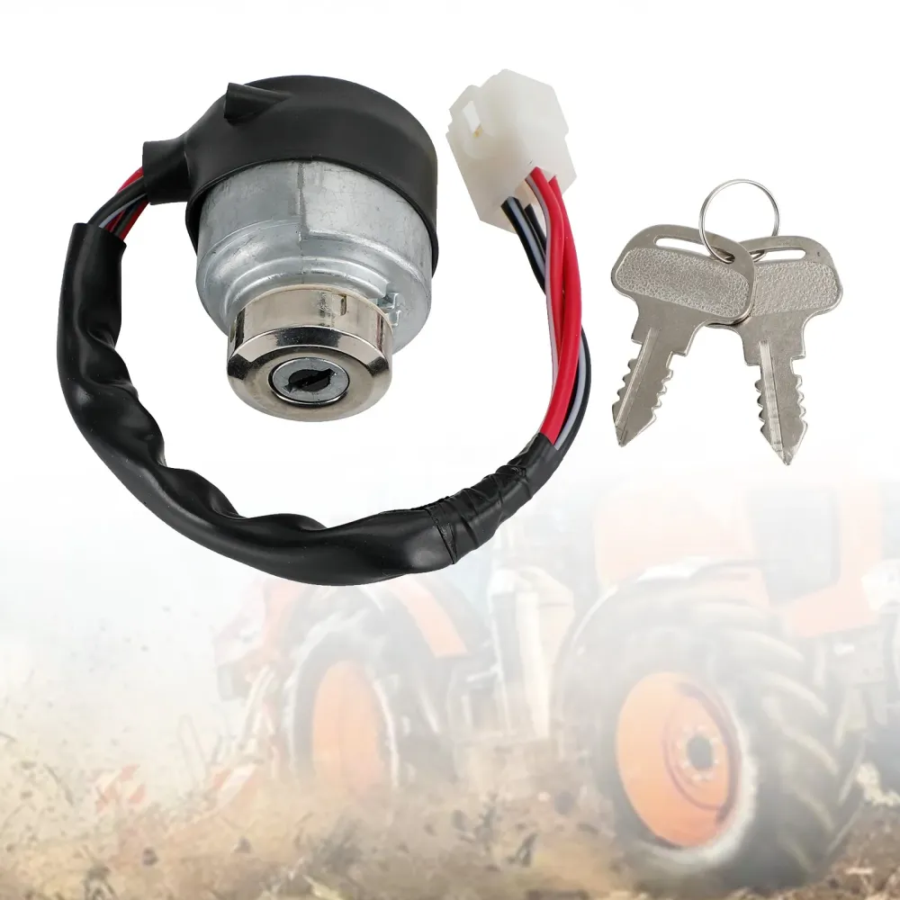 Kubota M4900 M5700 M6800 M8200 Ignition Switch W/2 Keys passer 52200-41212