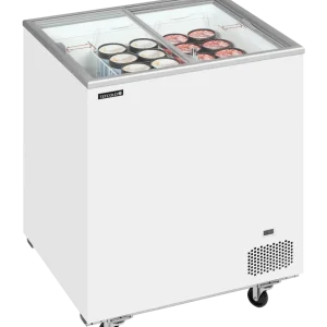 Iskremfryser Tefcold IC201SC – Displayfryseboks 165 liter med flate skyveglass