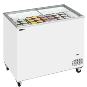 Iskremfryser Tefcold IC301SC – Displayfryseboks 255 liter med flate skyveglass