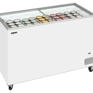 Iskremfryser Tefcold IC401SC – Displayfryseboks 350 liter med flate skyveglass