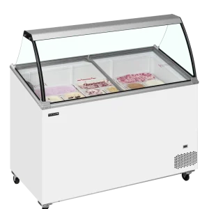 Iskremfryser Tefcold IC401SCE+SO – Serveringsfryser kuleis med glassbeskyttelse