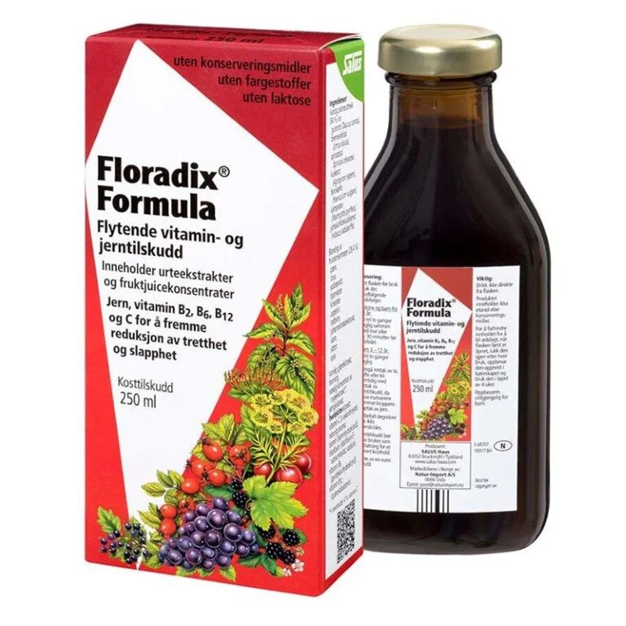 Floradix formula vitamin- og jernekstrakt 250 ml