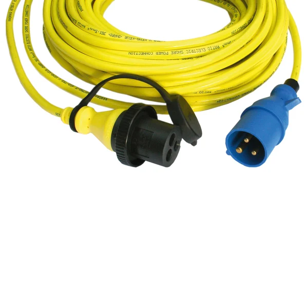 Forhold, landstrømkabel EU 3x2,5 mm², 15m, 16A, gul, CEE 1270580/1270581