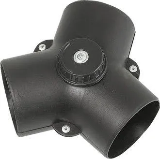 Y-ventil med klaff 55mm, sort, Ø 55 mm