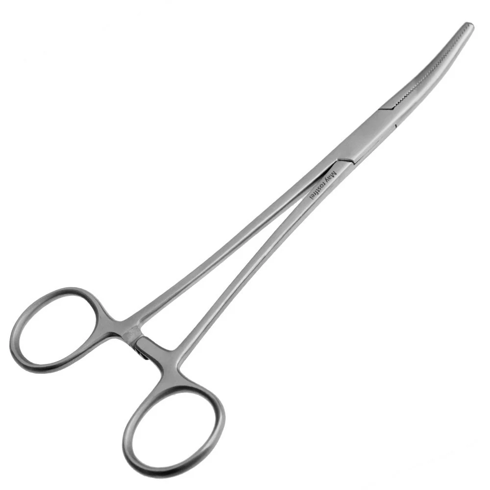 Bøyd klemme - Lengde: 20 cm - rustfritt stål