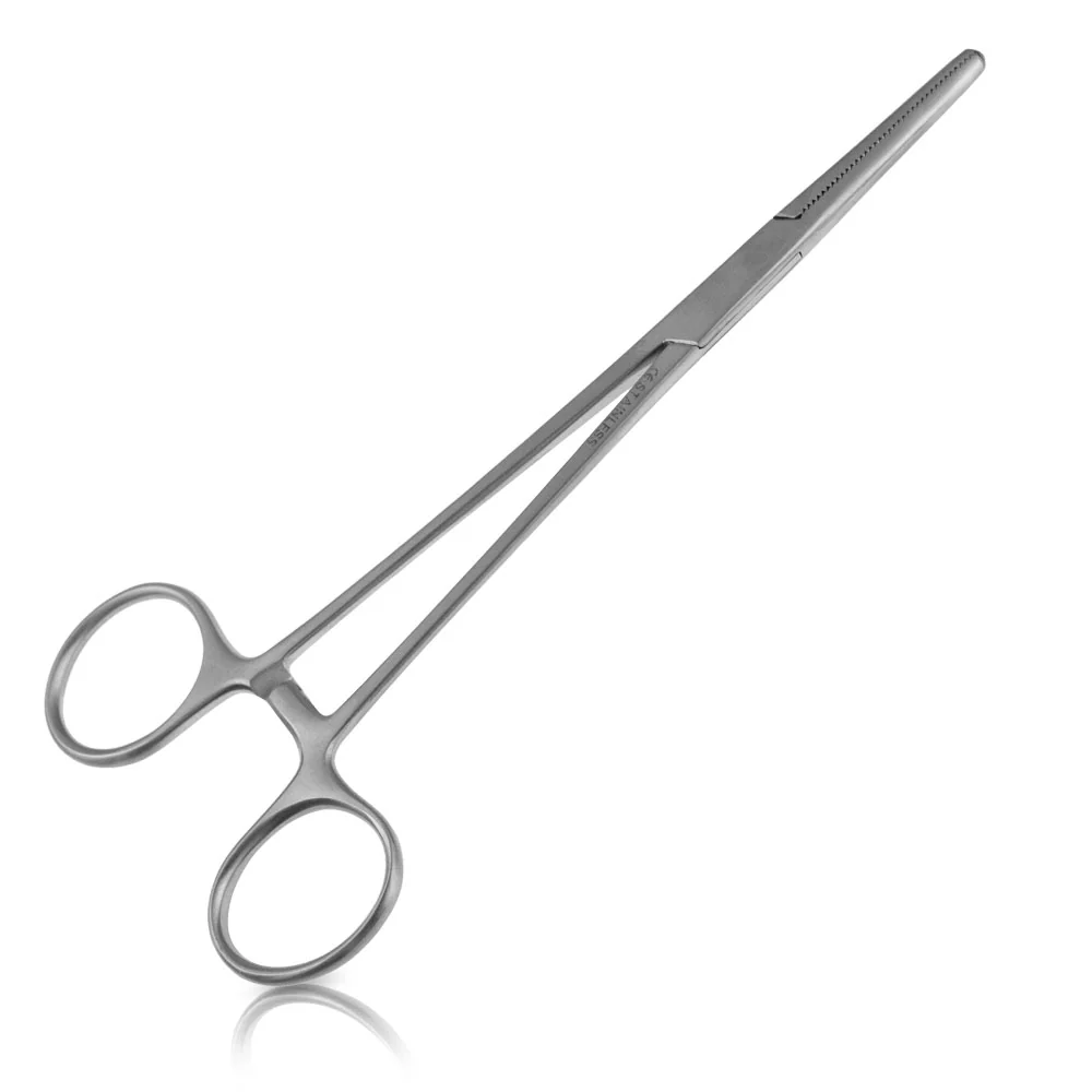 Klemme - rett - lengde: 17,5 cm - rustfritt stål