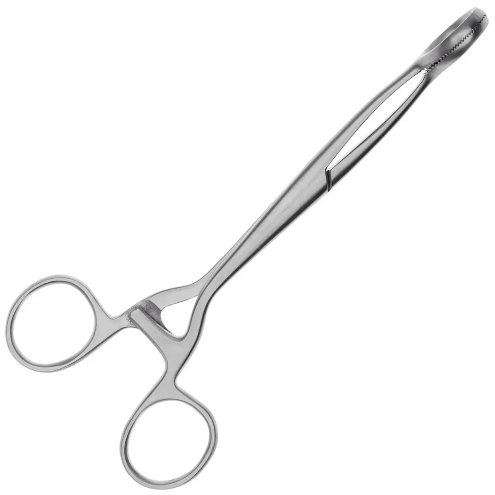 Tungeklype piercing - rundt hode - riflet - rustfritt stål