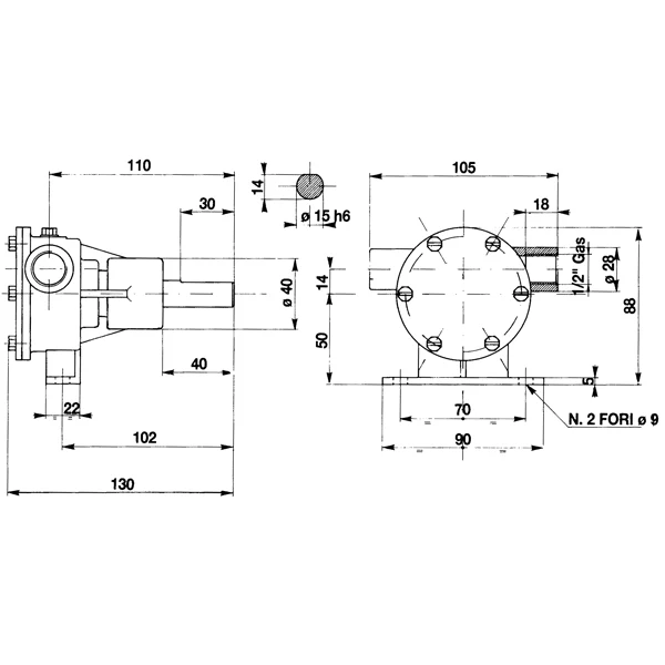 Impellerpumpe 1/2" PM16, 51.5090, 51.5240