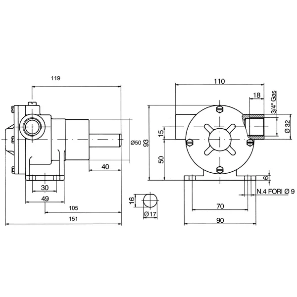 Impellerpumpe 3/4" PM35, 1515107
