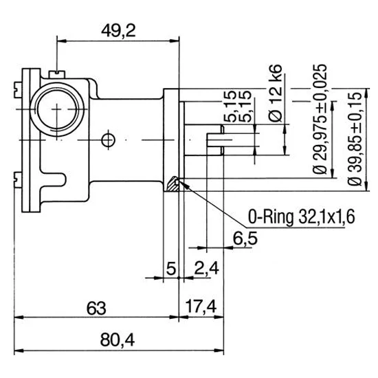 Kjølevannspumpe ST114, 3/8'' - inkl. impeller