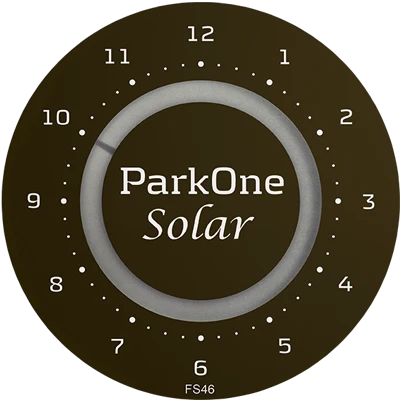 ParkOne Solar Parkeringsur, Svart