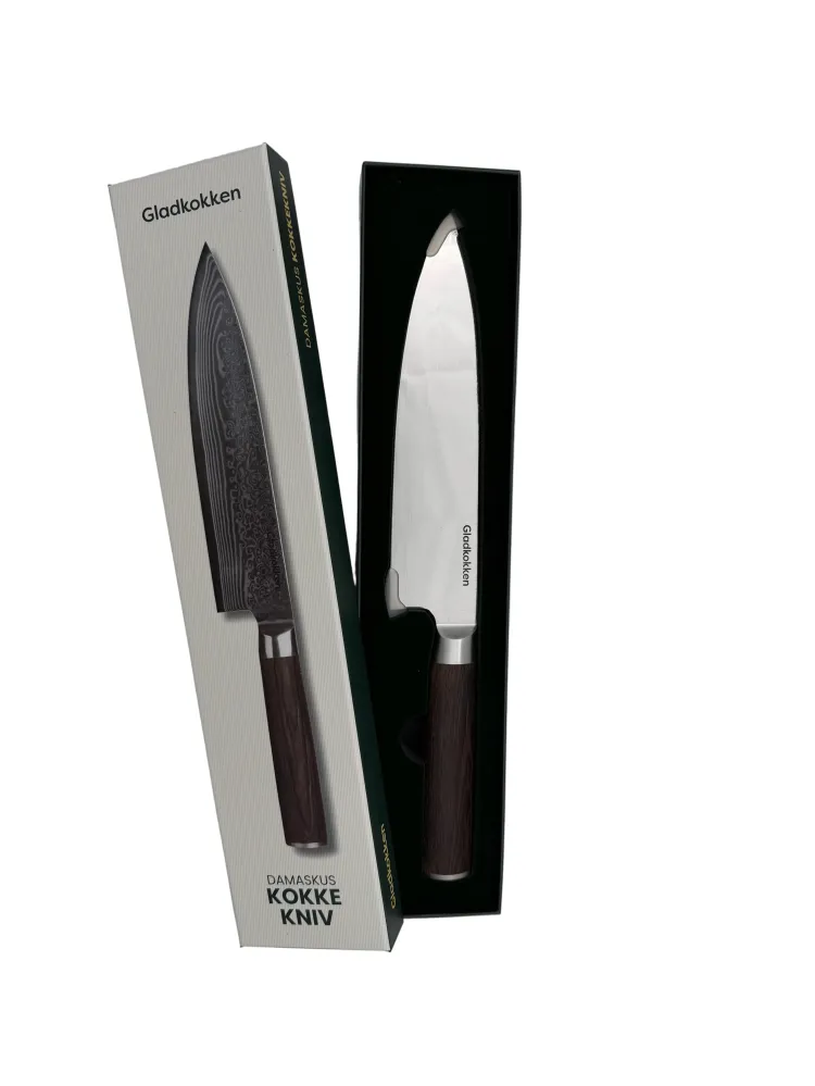 Gladkokken Damaskus Kokkekniv 20 cm