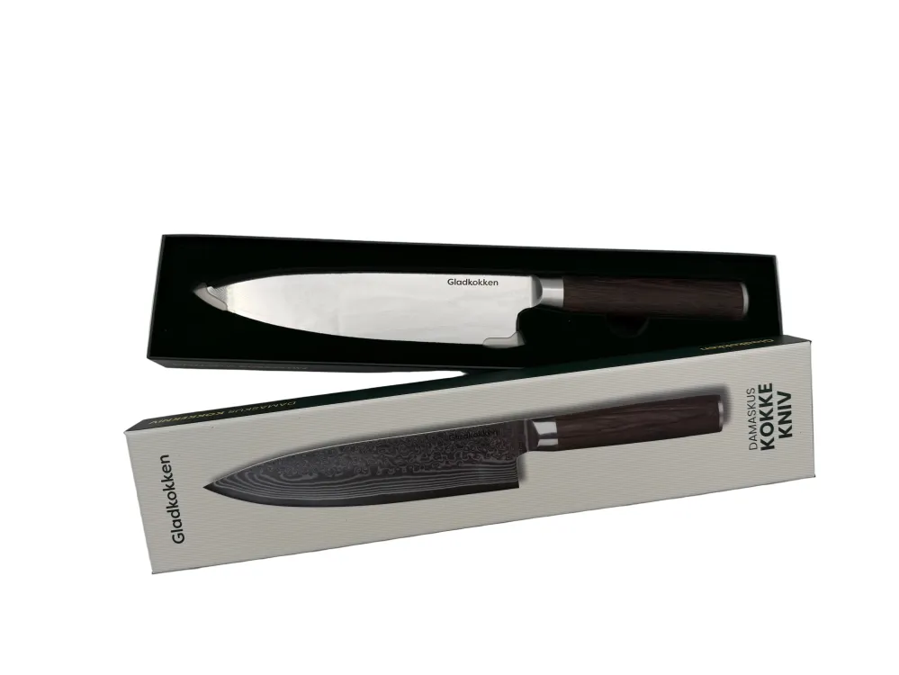 Gladkokken Damaskus Kokkekniv 20 cm