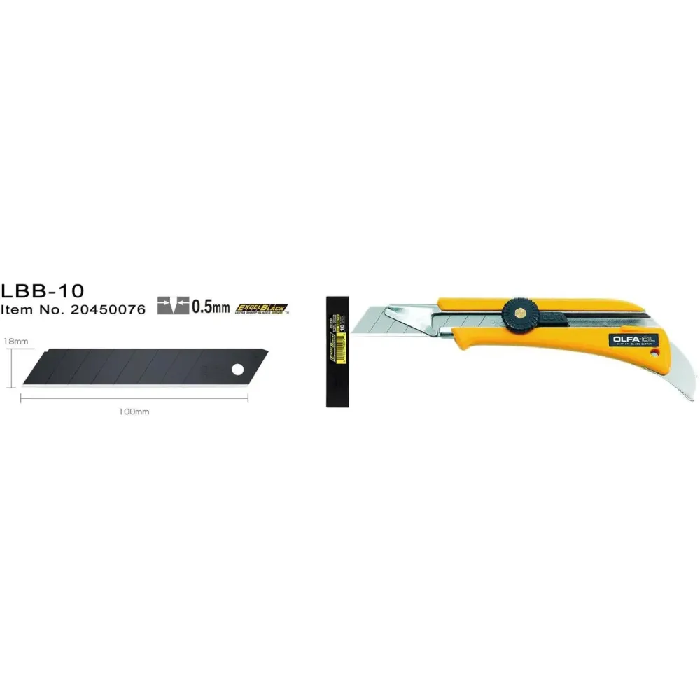 Pakkedeal – Olfa 12 kniver + 120 stk Excel-Black blader!