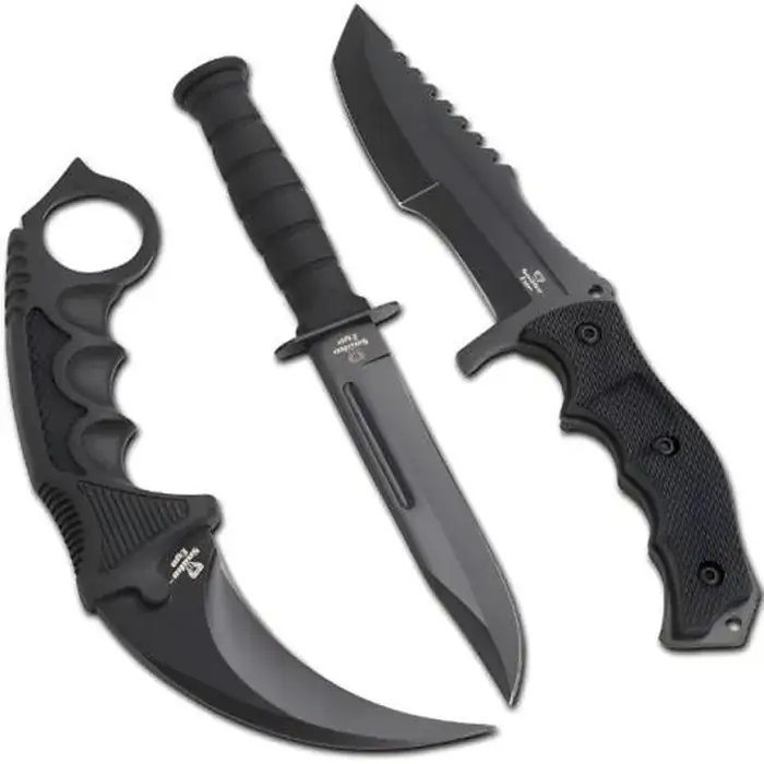 Snake Eye Knivsett – 3 Kniver med Fast Blad