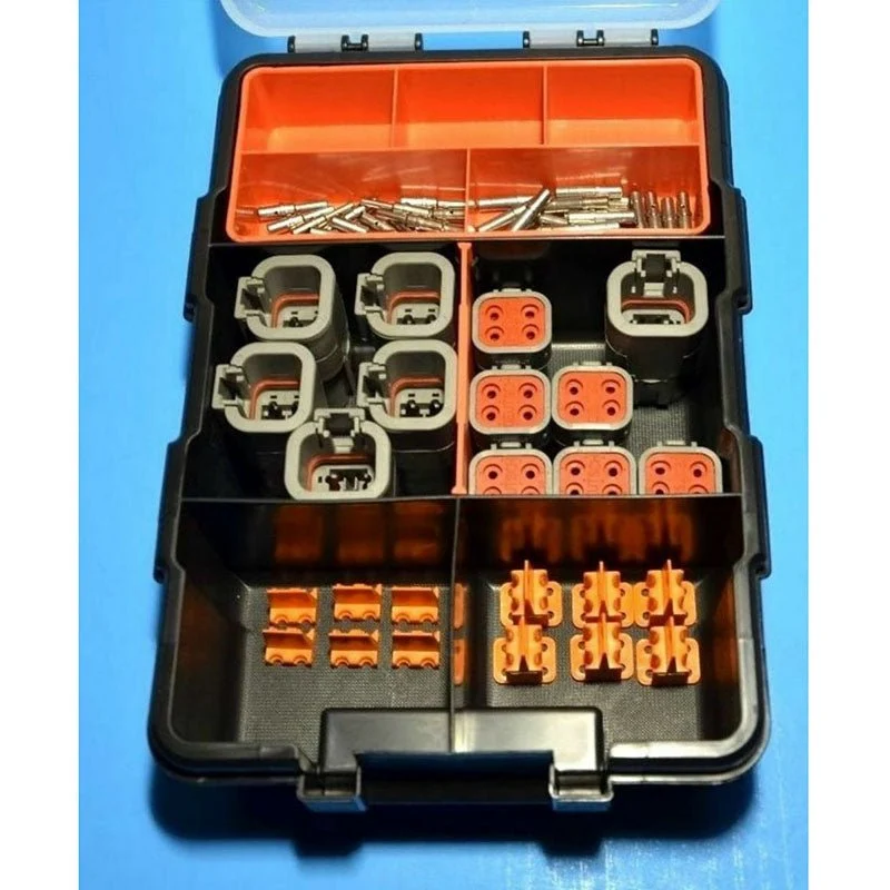 72 deler Deutsch DTP 4-pinners koblingssett 12-14 AWG solide kontakter
