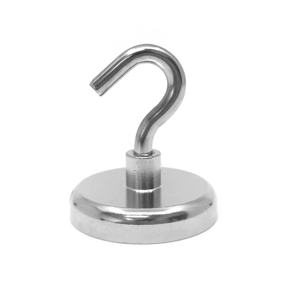 Potmagnet med krok, Ø42 mm