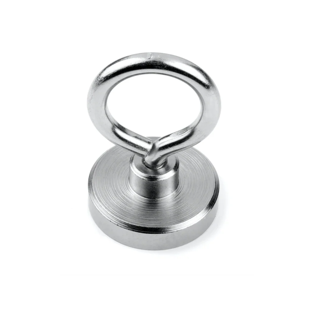 Potmagnet med øyekrok, Ø40 mm
