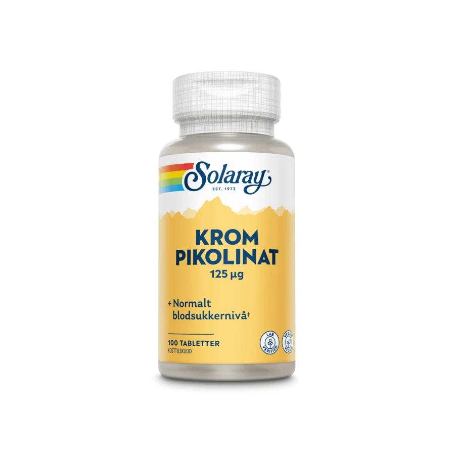 Solaray krom pikolinat 100 tabletter