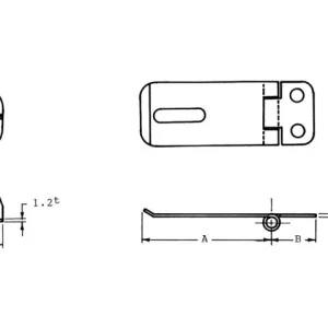 Talamex, Rustfri HASP AISI 304 - Poleret Turn Model – Størrelse: 91mm